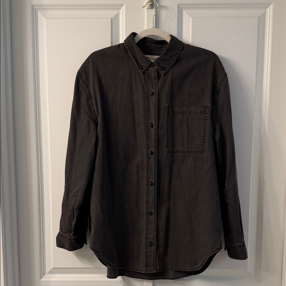 Madewell womens Charcoal Button Down Shirt